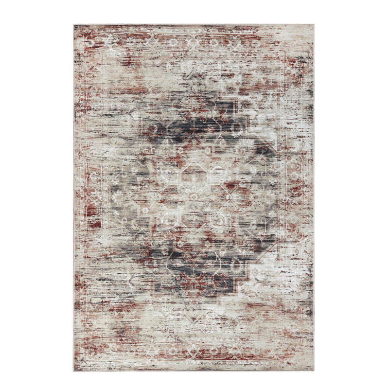Tapis d'intérieur 100% polyester Bohemian, Rectangle 3 pi x 5 pi