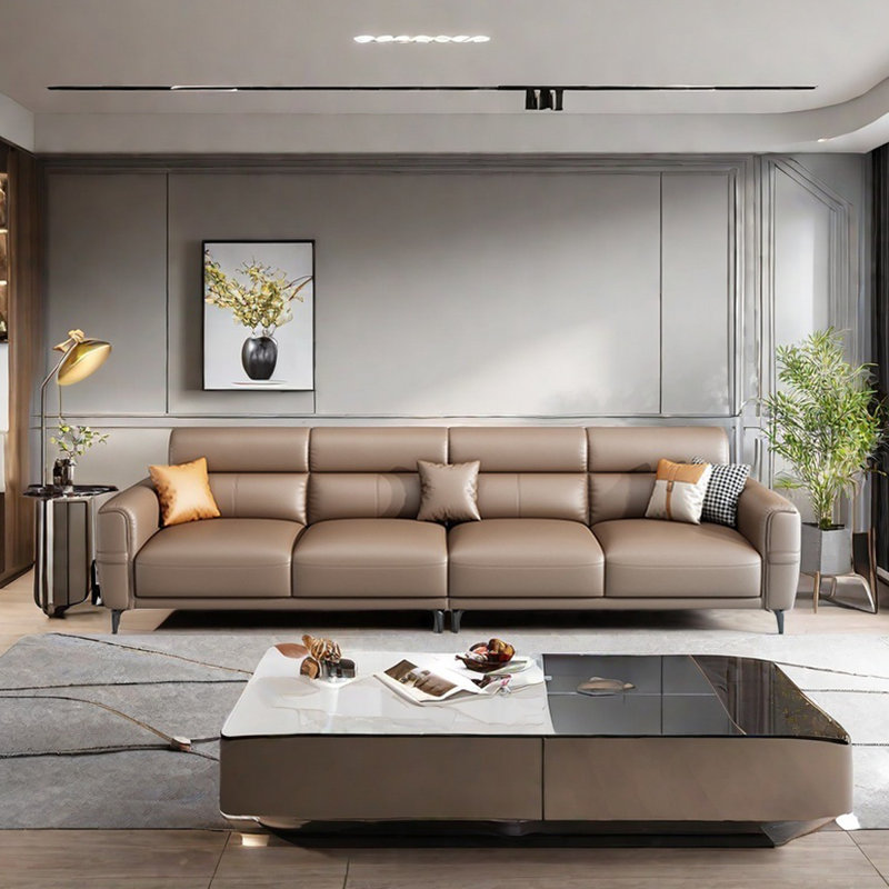 Modern and simple sofa, 32.28" H x 137.79" W x 35.43" D, 5