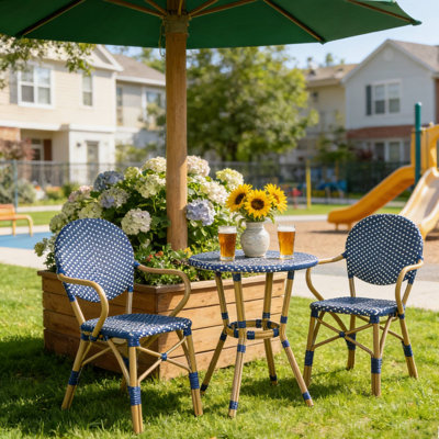 Outdoor french Set Ideal For Patio Afternoon Sips & Backyard Leisure Chats