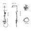 Wall-Mount Bathroom Piano-Key Panel Shower System Set-136985260