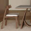 Ensemble de table de salle à manger en bois massif fritté simple-105980042