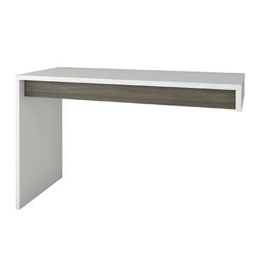  bonVIVO Massimo Small Desk - 43 Inch, Modern Computer Desk for  Small Spaces, Living Room, Office and Bedroom - Study Table w/Glass Top and  Shelf Space - White : Home & Kitchen