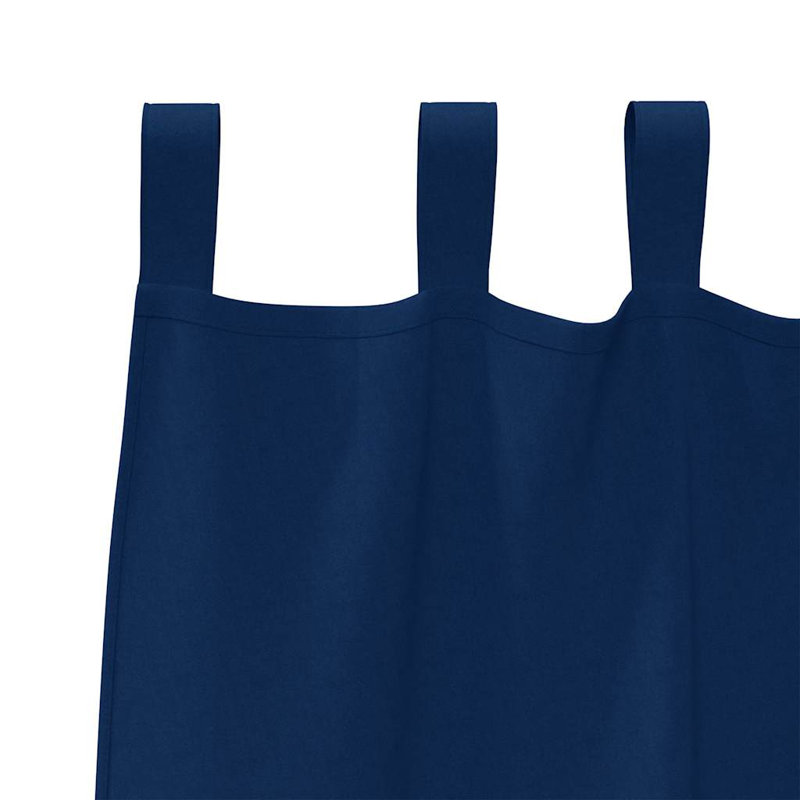 Curtains With Curtains 2 Pcs Polyester, 175cm Width x 140cm Drop, Dark Blue