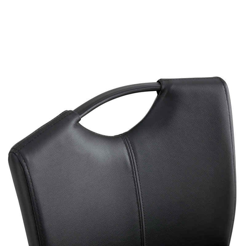 Ensemble de 2 chaises à hauteur de comptoir en polyuréthane, Noir, noir, noir, noir