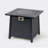 28-Inch Iron Square Propane Fire Pit Table