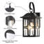 Lanterne murale d'extérieur 1 lumière noir mat