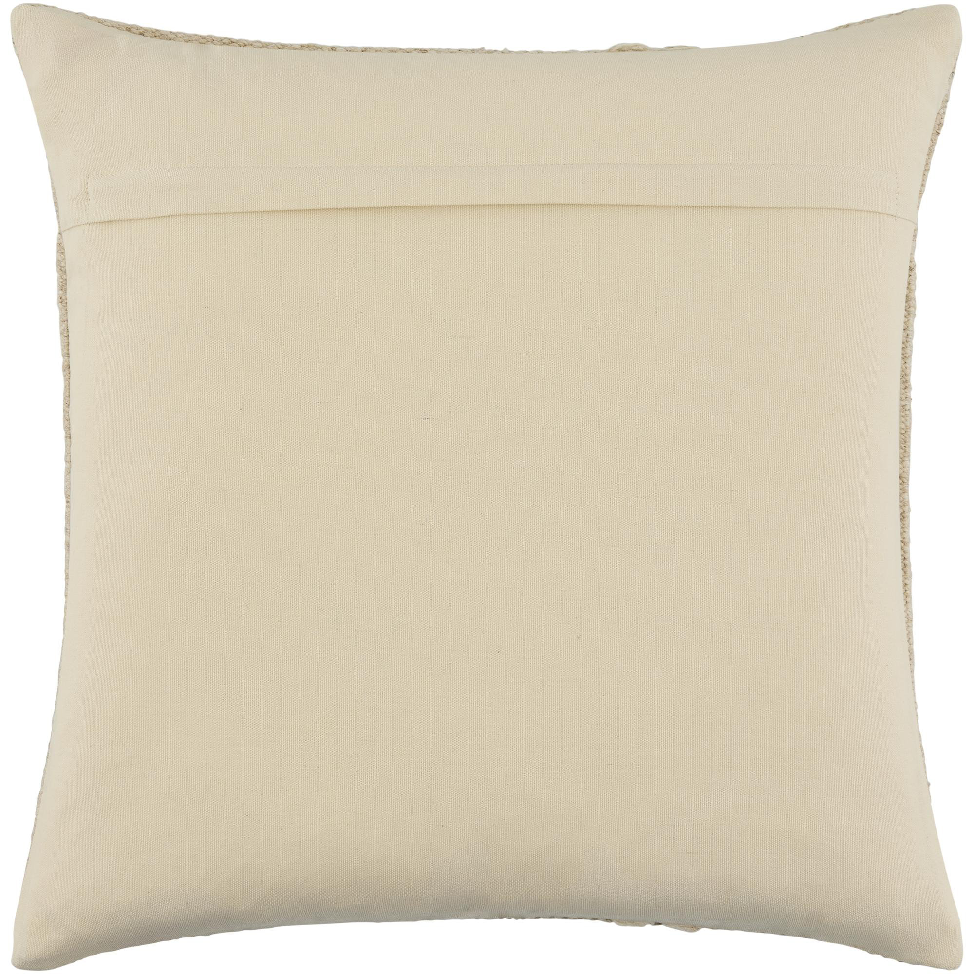 Jundah Accent Pillow, Light Beige, Polyester, Square 18"