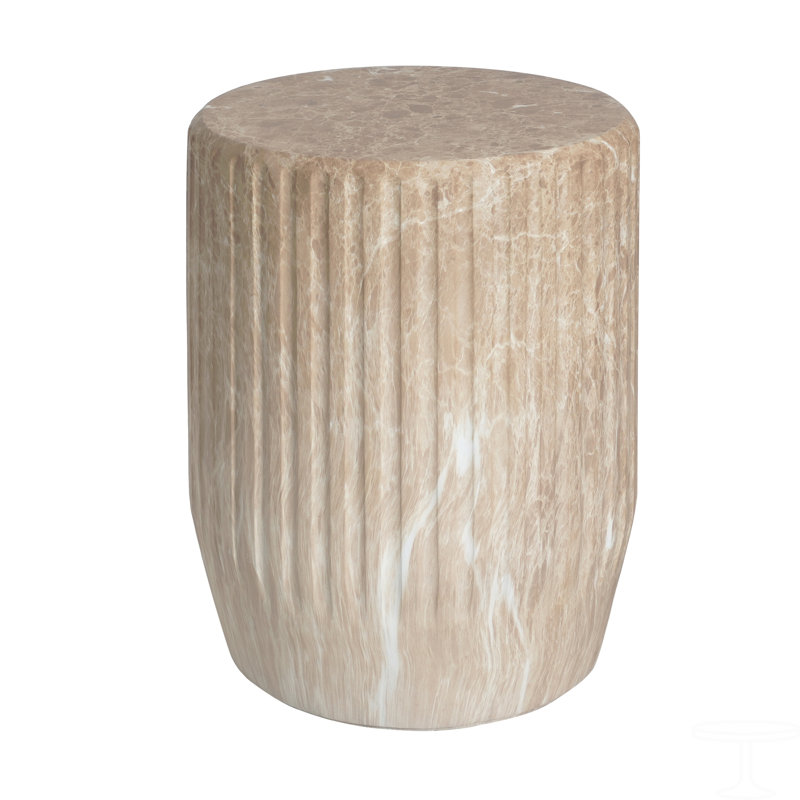 Table d'appoint d'extérieur sculptée Cicci, Doré