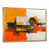 Toile avec cadre flottant or