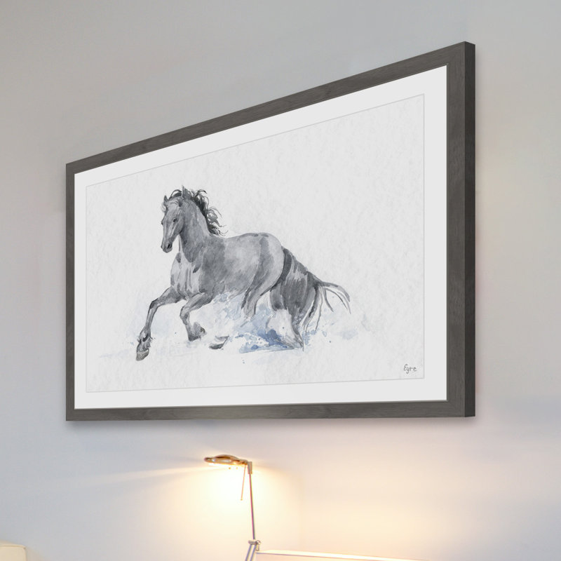 « el caballo », reproduction d’art encadrée, H 12 po x l 18 po x P 1,5 po
