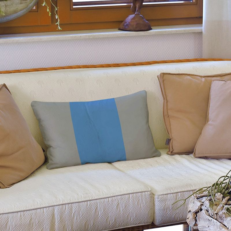 Housse de coussin lombaire Atlanta, Bleu ciel et gris, Tennessee