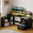Carolgene 65'' L Shaped Desk with Power Outlets & LED Lights-1238665951