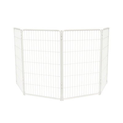 FXW Homeplus Unleashed Indoor Dog Playpen - Stress-Free and Safe Play, Heavy Duty 45 Inch 4 Panels Dog Pen for Large Dogs, White│Patented