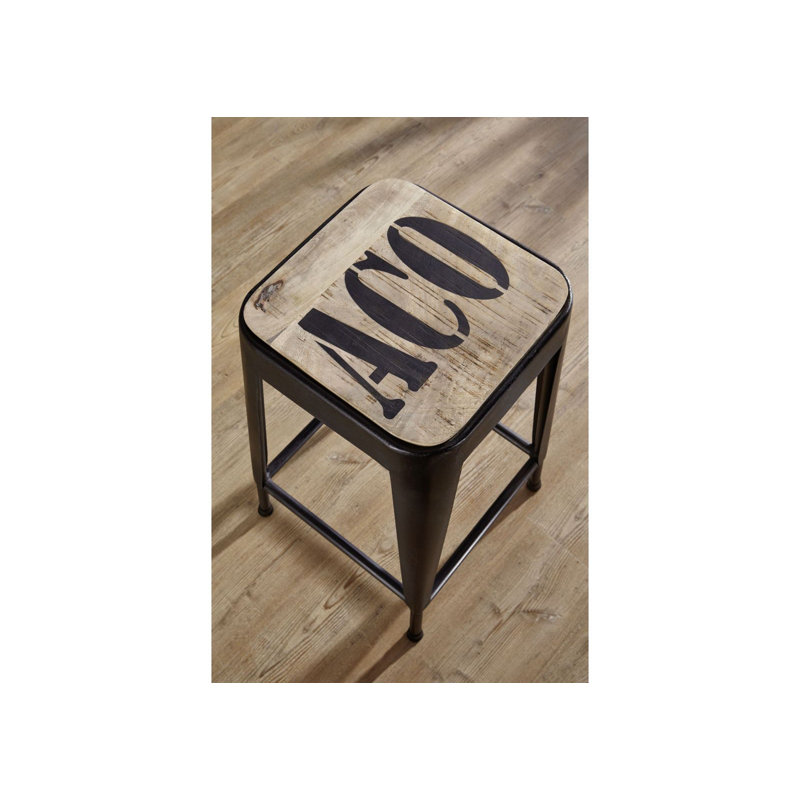 Factory Counter Stool with Metal Frame
