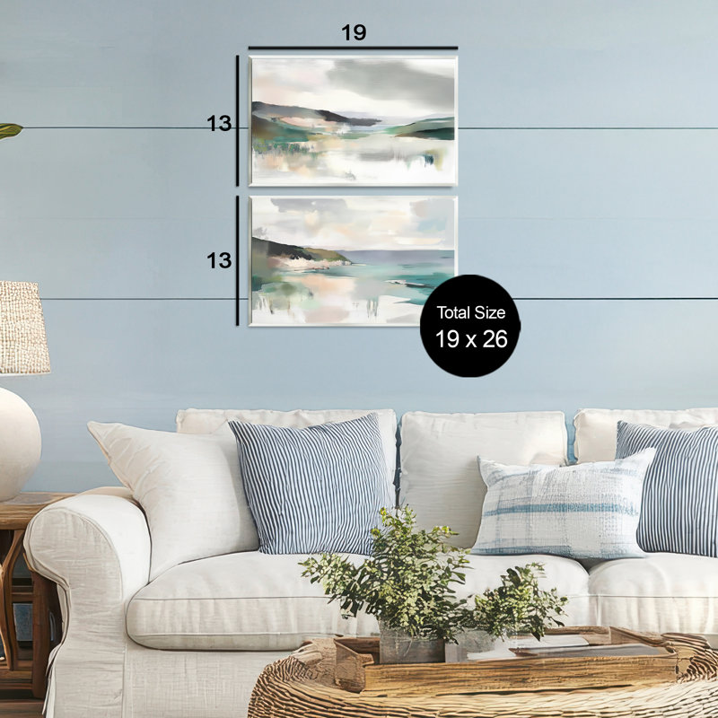 Ensemble de 2 plaques murales Abstract Wild Rhythms, design par Mona Grace, H 13 po x l 38 po