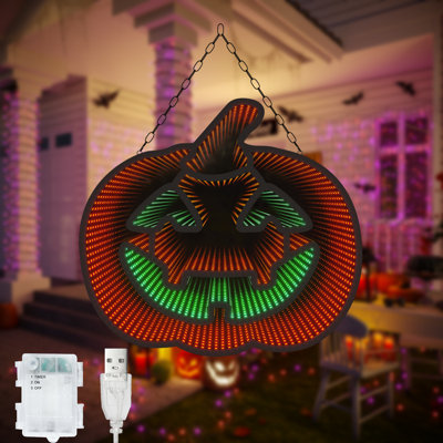 Miroir d'Halloween citrouille Infinity Mirror