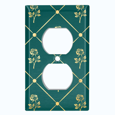 Patterned 1 - Gang Duplex Outlet Standard Wall Plate