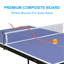 Ensemble de table de ping-pong pliable et portable de 4,5 pi avec filet et 2 raquettes de tennis de table pliable et portable-126243761