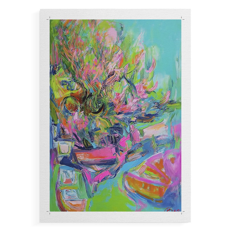 Série FLORAL dxciii - impression sur toile seulement - non encadrée, H 18 po x l 12 po