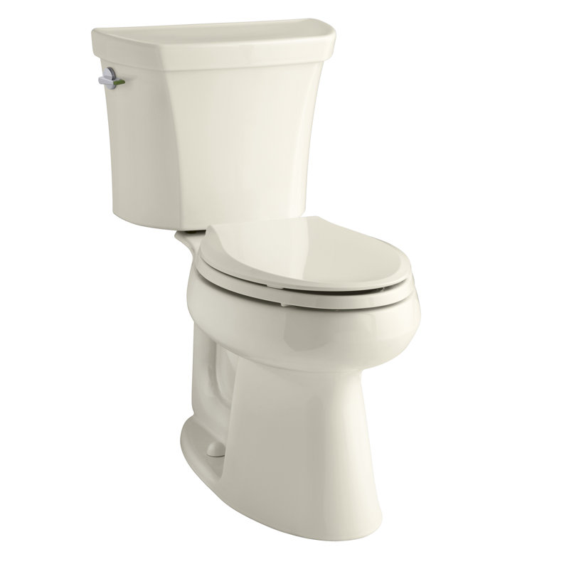 Highline 1.6 GPF Elongated Two-Piece Toilet, Almond, Left-Hand