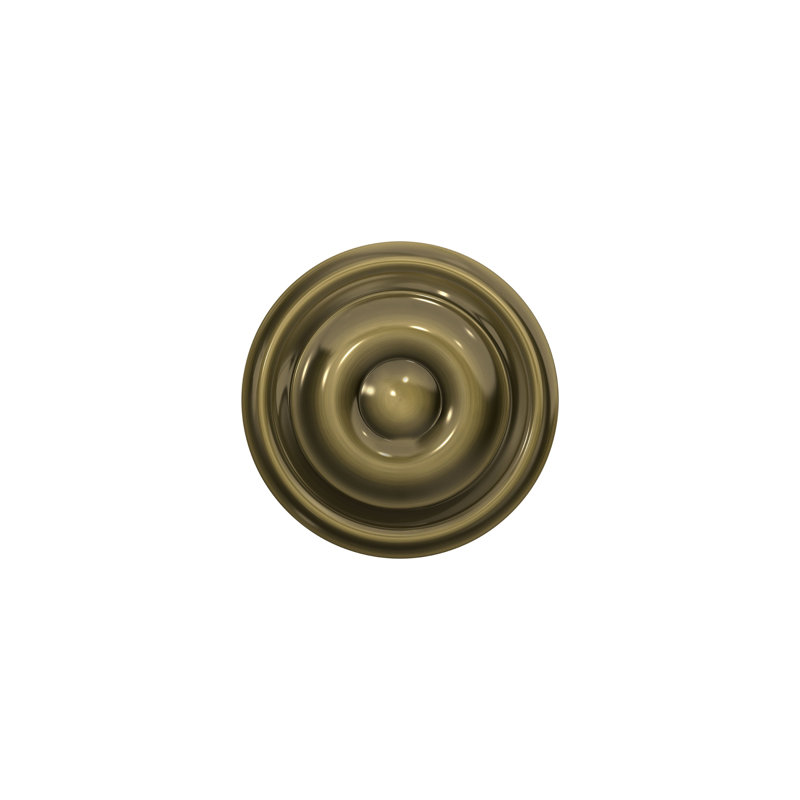 Georgian Passage Knob Hall and Closet Lock, Antique Brass