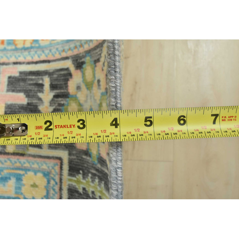 One-of-a-Kind Rectangle 9'1" X 12'1" New Age Wool Area Rug in Blue/Gray