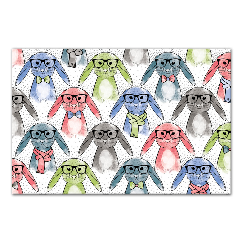 Art sur toile hipster bunnies Blevins, H 16 po x l 24 po x P 1,25 po
