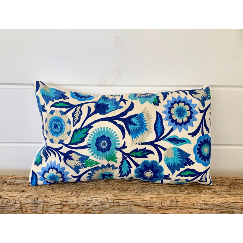 Housse de coussin intérieur / extérieur fiesta azure, H 15,5 po x l 15,5 po