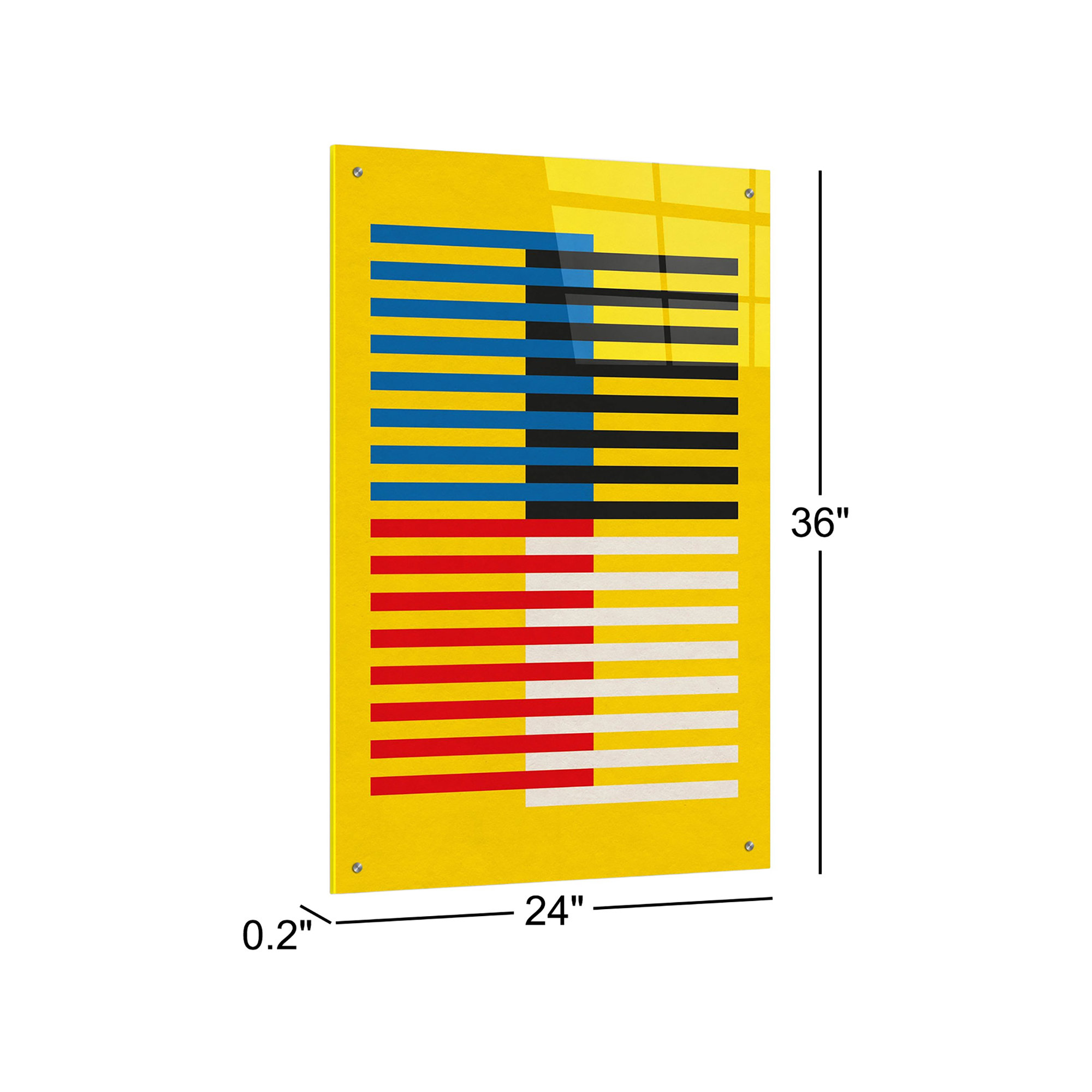Bauhaus 8 On Plastic/Acrylic by Gary Williams Print, 36" H x 24" W x 0.2" D