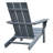 Outdoor Adirondack Chair For Relaxing, Hdpe All-Weather Fire Pit Chair, Patio Lawn Chair For Outside Deck Garden Backyardf Balcony, Grey