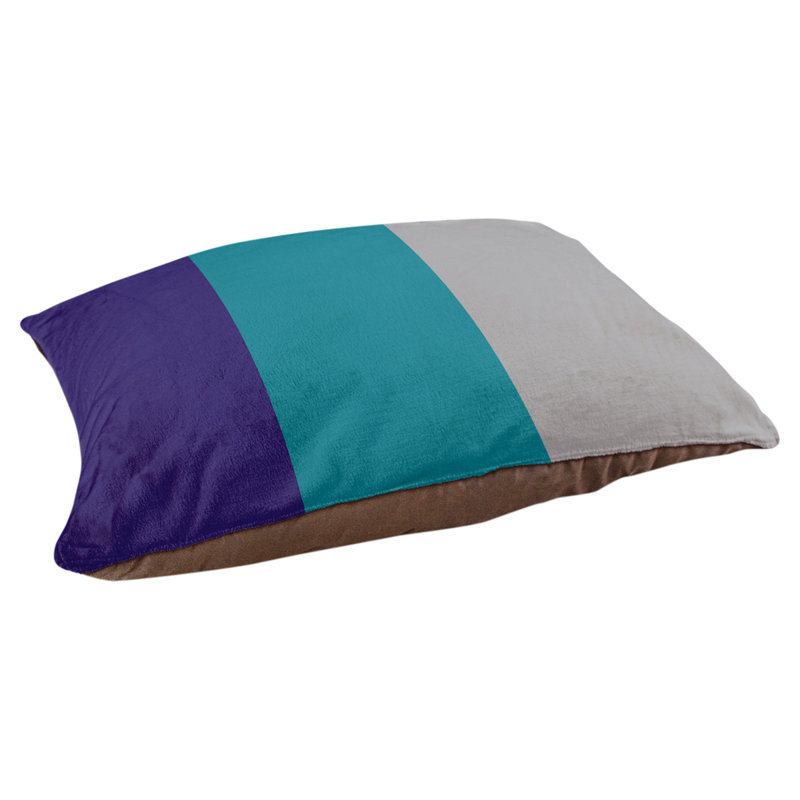 Coussin d'extérieur pour chien Florida Tribe, Medium (28" W x 18" D x 9.5" H), Dark Purple/Teal/Gray