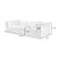 Causeuse-coussin modulaire en velours blanc-1295199747-1295199805