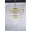 Chandeilier en fer doré à 27 lumières avec accents en cristal transparent.-415752953