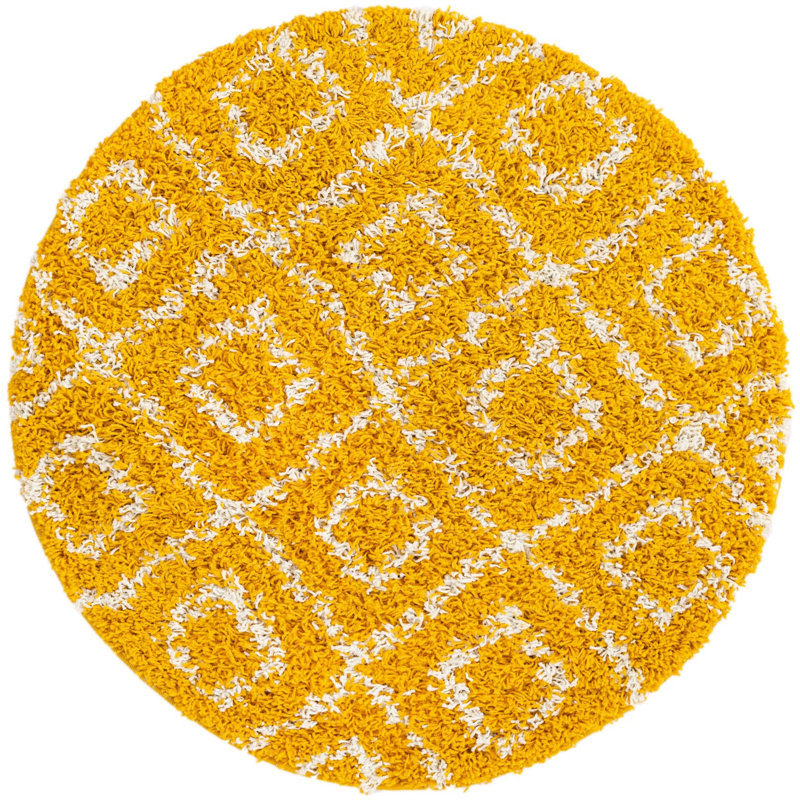 Atasia Geometric Indoor Rug, Round 3'3"