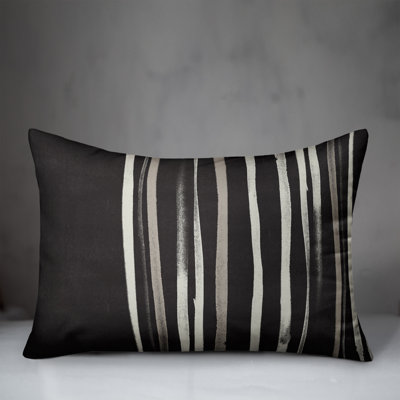 Striped Outdoor Reversible Throw Pillow