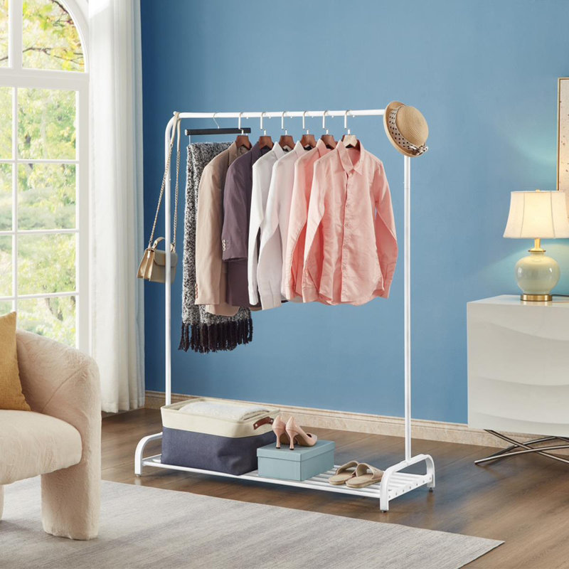 Bouffard 120cm Wide Clothes Rack, White