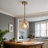 1 - Light Modern Pendant with Amber Glass Shade
