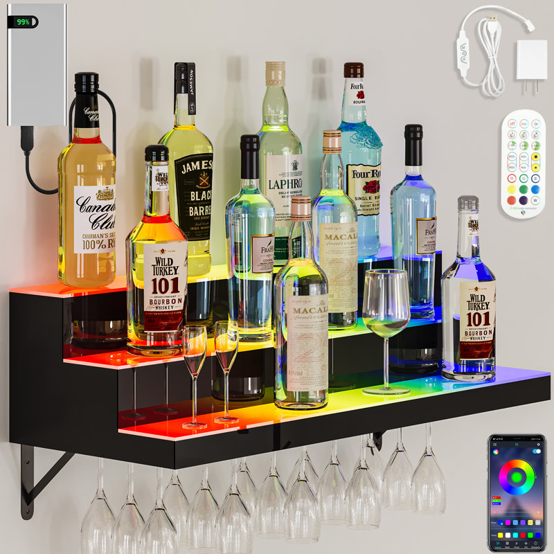 Jhonen Wine Bottle Rack in, 11.8" H x 30" W x 11" D