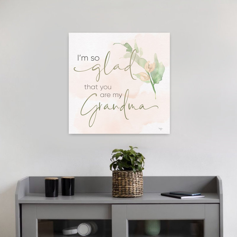 «My Grandma», art floral contemporain, H 18 po x l 18 po