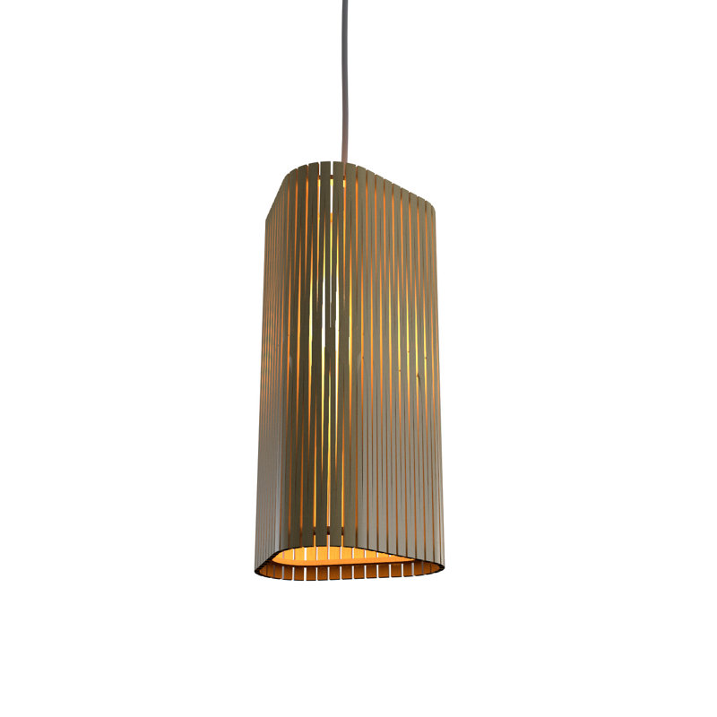 Living Hinges 1 - Light Pendant, 7.87" H x 6.3" W x 6.3" D, Organic Gold