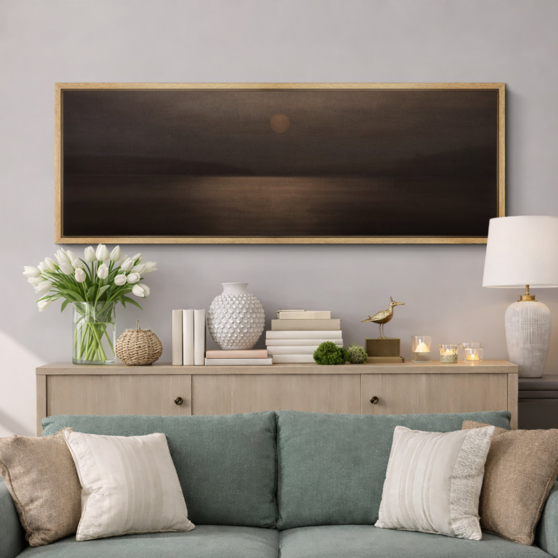 Impression sur toile Shine, Impression encadrée flottante sans passe-partout, H 20 po x l 60 po, Natural