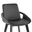 Chaise en bambou noir et similicuir noir