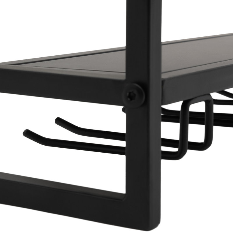 Adriannah Wine Glass Rack in Black