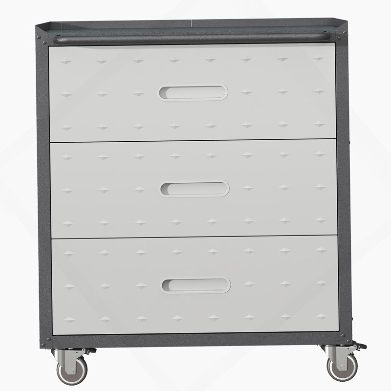 Armoire de rangement en métal robuste avec roues - Armoire à outils pour le garage, le bureau et la maison