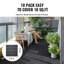Dalles de terrasse emboîtables, paquet de 10, 30,5 x 30,5 cm (12 po x 12 po), 0,93 m² (10 pi²), revêtement de sol extérieur imperméable en plastique, résistant aux intempéries, idéal pour terrasse, porche, balcon, jardin, gris foncé-106766284