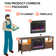 Brahma TV Stand, LED Media Console with Storage, with Electric Fireplace Included