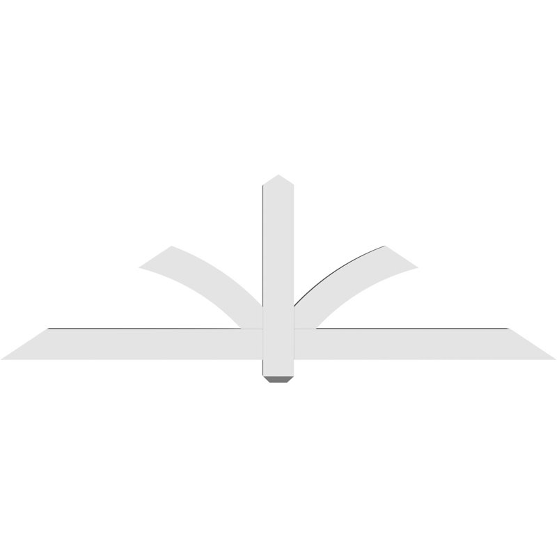 Support pour pignon en PVC Redmond, H 24 po x l 72 po (pas: 8/12), P 4 po x F 4 po