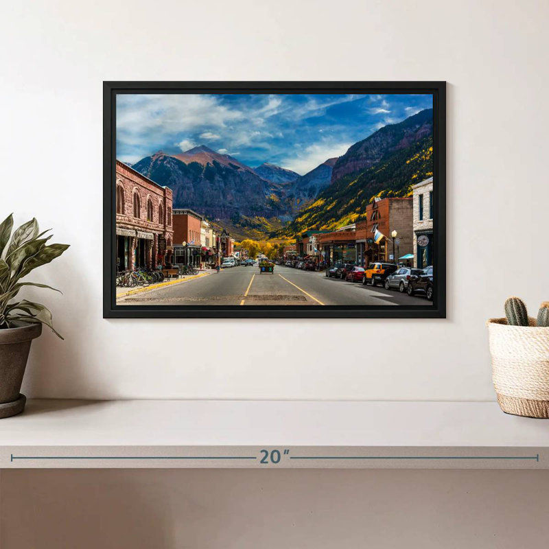 Petite ville de Telluride, Cadre flottant noir, 13 po x 9 po