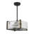 Hayward 4-Light Fan D'Lier in Matte Black with Warm Brass Accents