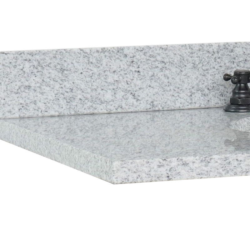 Plateau de meuble-lavabo simple 37 po avec lavabo, Gris
